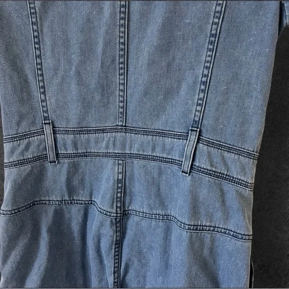 Theory Denim Blue Button-Down Dress Size 6 - Picture 10 of 13